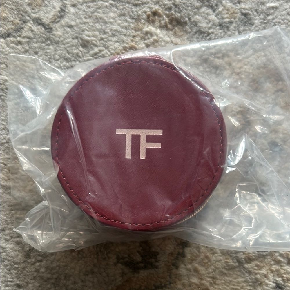 Tom Ford Maroon Leather Jewelry Holder